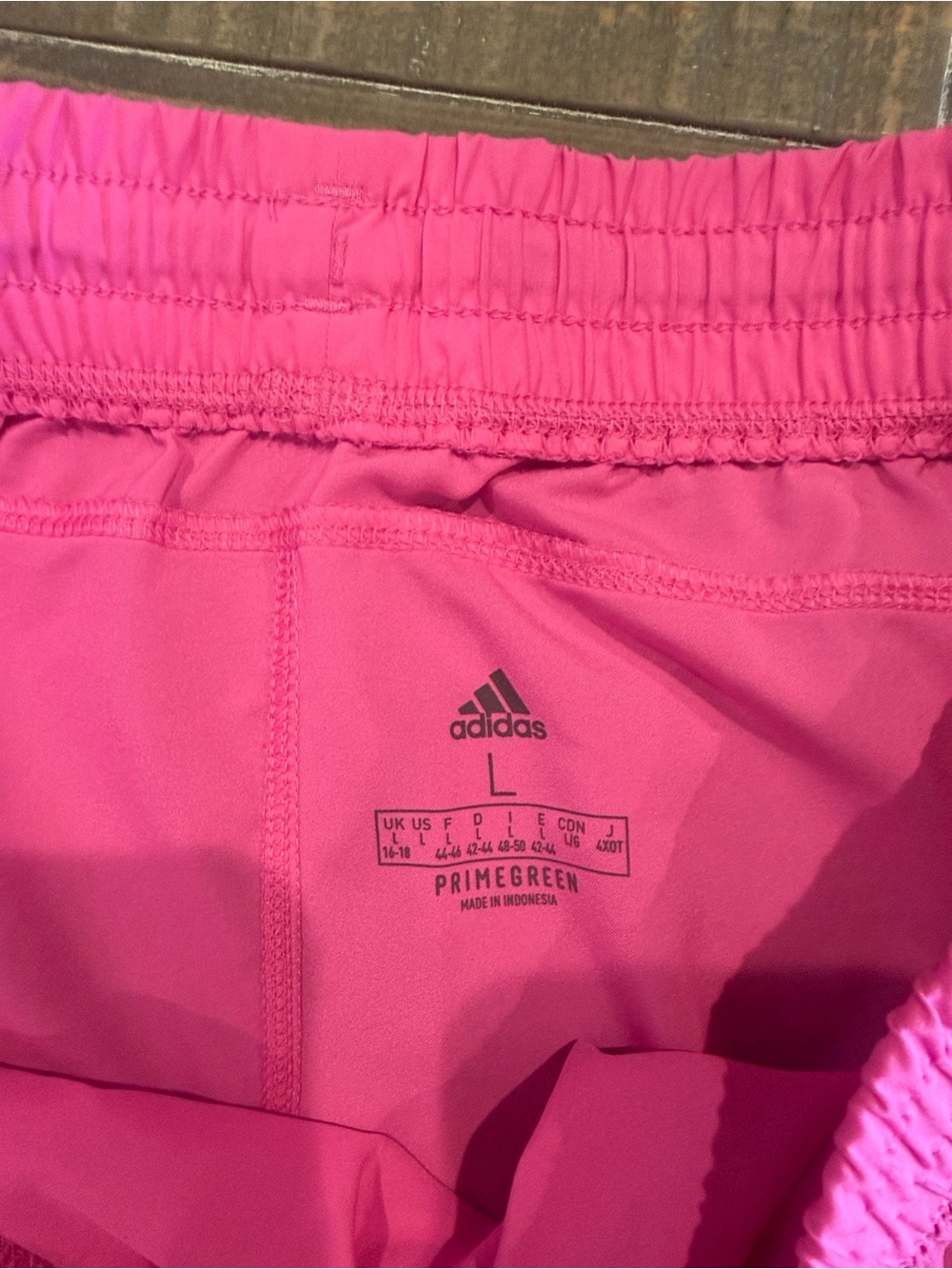 adidas Hot Pink Running Shorts with Elastic Waist - Picture 3 of 3